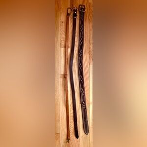 Brown and Black Leather Belts